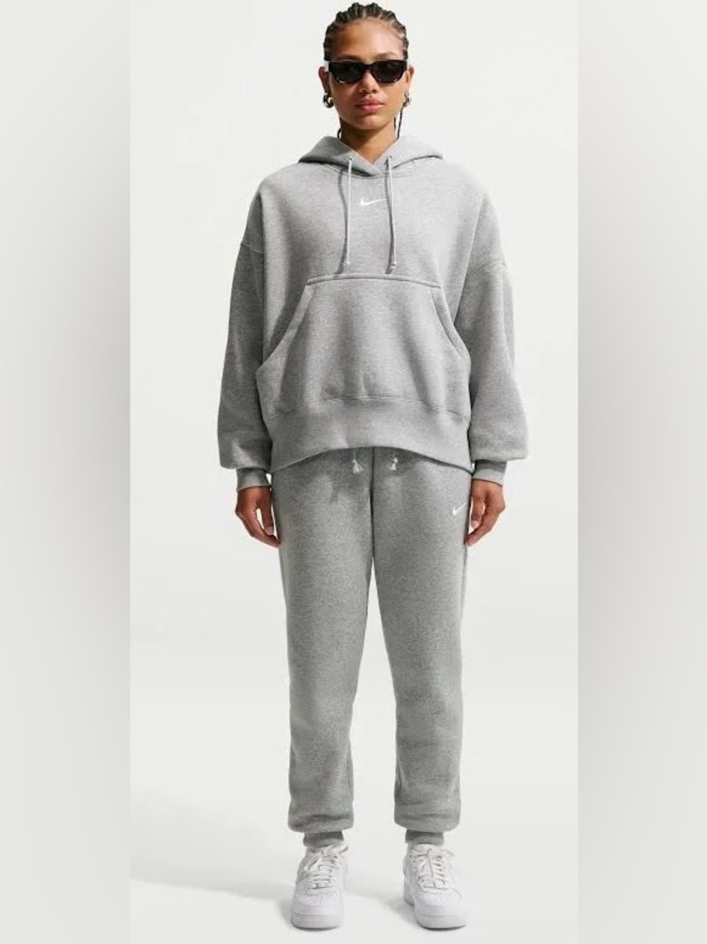 Nike Sportswear Phoenix Fleece Women's Mid-Rise Sweatpants - Dark Grey Heather